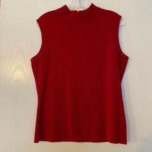 vintage st john mock neck santana knit sleeveless top